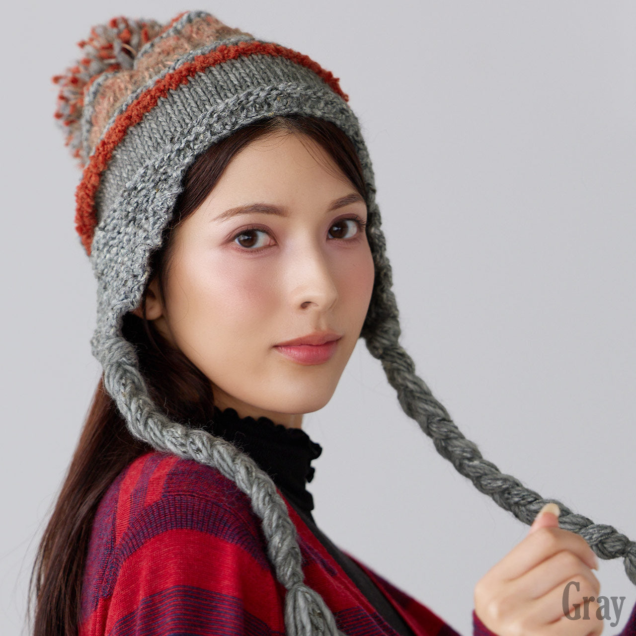 サンキョウショウカイ 三京商会 ニット帽ポンポン耳当て付き （グリーン系） グリーン系