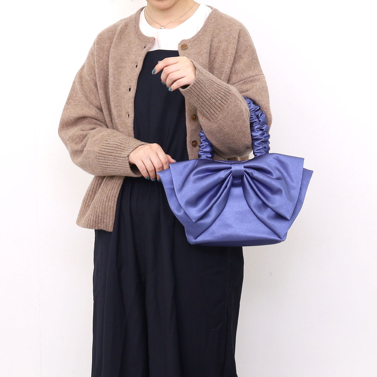 サミールナスリ SMIR NASLI サテンリボンバッグ