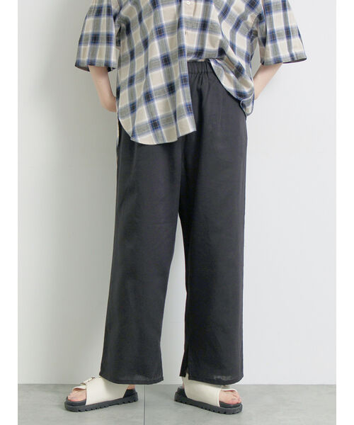 エスエムツー SM2 [接触冷感]裾スリットテーパードパンツ （イエロー） イエロー