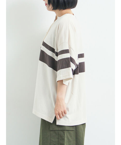 エスエムツー SM2 [接触冷感]編み上げラインTシャツ （ブルー） ブルー
