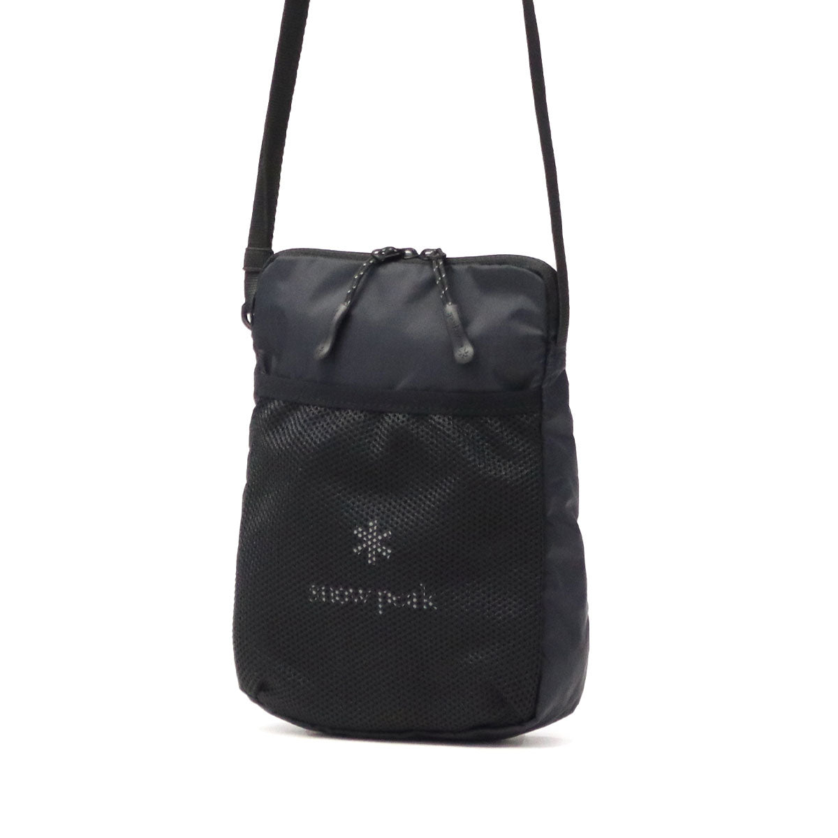 スノーピーク snow peak サコッシュ メンズ レディース 軽量 縦型 オシャレ ブランド バッグ 小さめ コンパクト ナイロン ショルダーバッグ 斜めがけ New Standard Sacoche NSD-AC-25AU004 （Black） Black