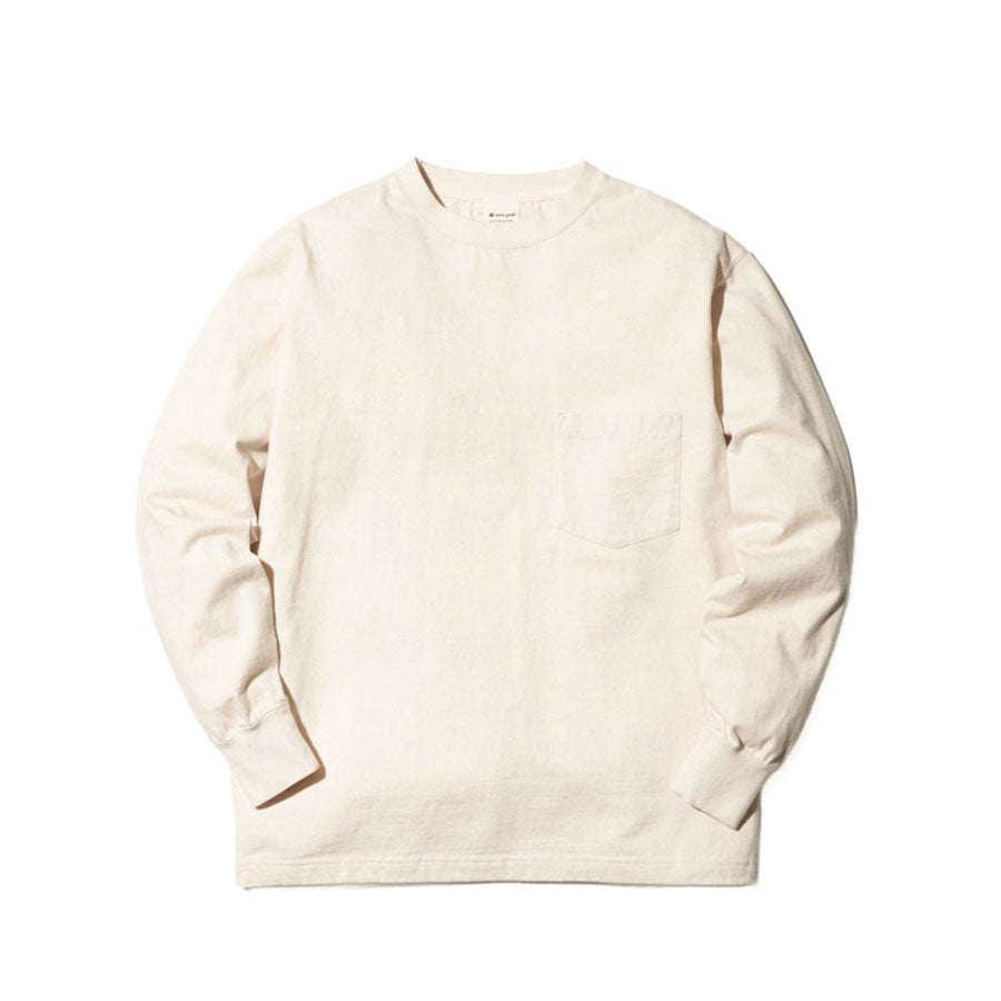 スノーピーク snow peak Tシャツ メンズ レディース 長袖 無地 ブランド ワンポイント ポケット 綿100 リサイクル コットン ロゴ アウトドア Recycled Cotton L/S T shirt SNP00109 （OATMEAL） OATMEAL