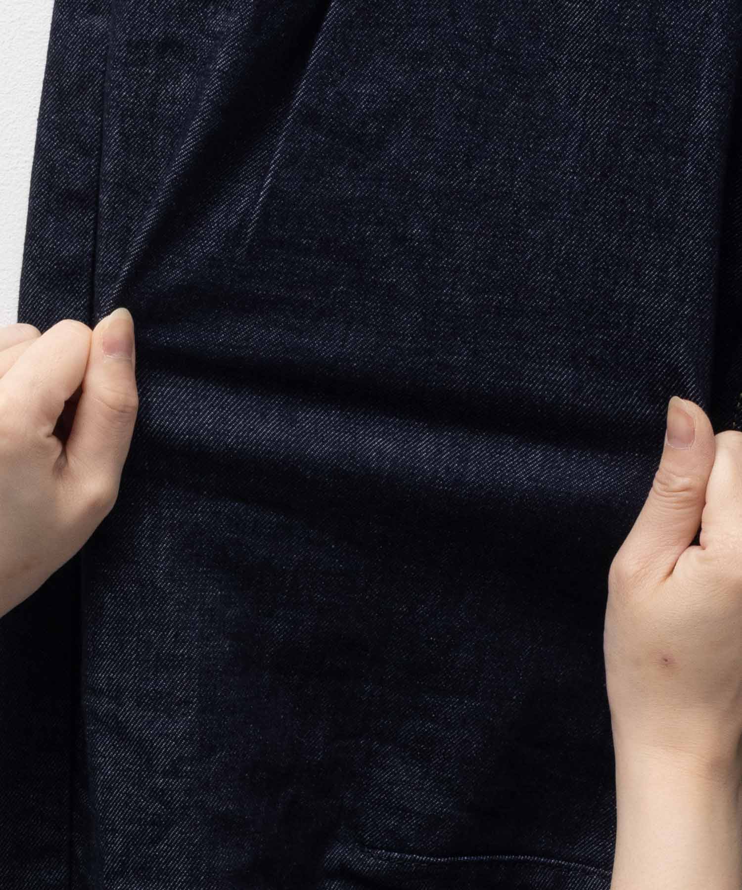 サムシング SOMETHING HANA タックカーブデニムパンツ （インディゴブルー） インディゴブルー