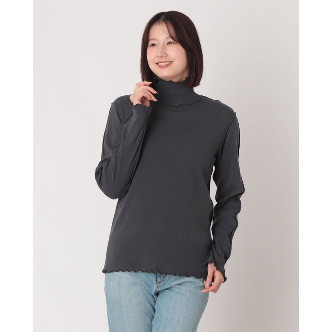 エスオー SO ハイネック長袖Tシャツ （スミクロ） スミクロ