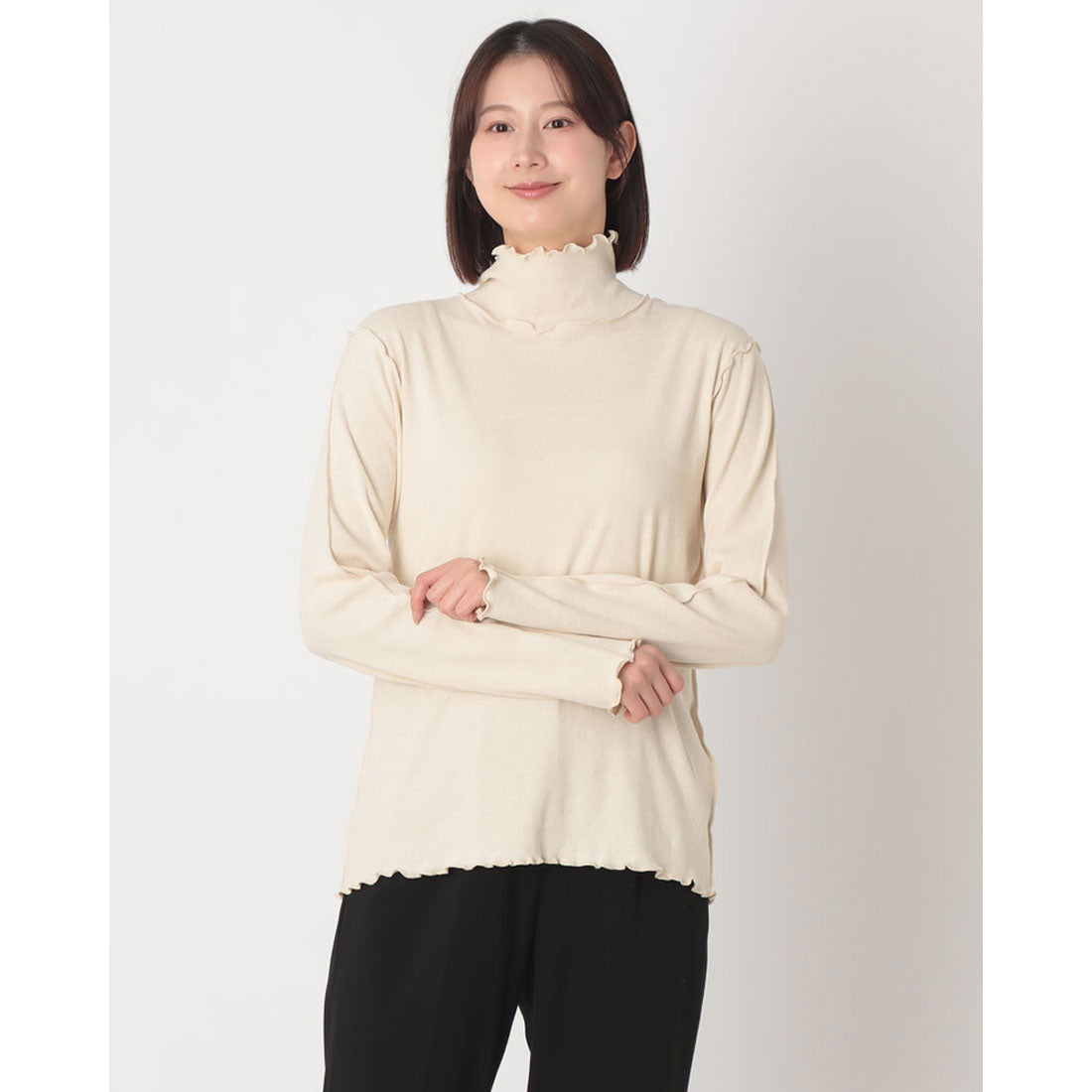 エスオー SO ハイネック長袖Tシャツ （ナチュラル） ナチュラル