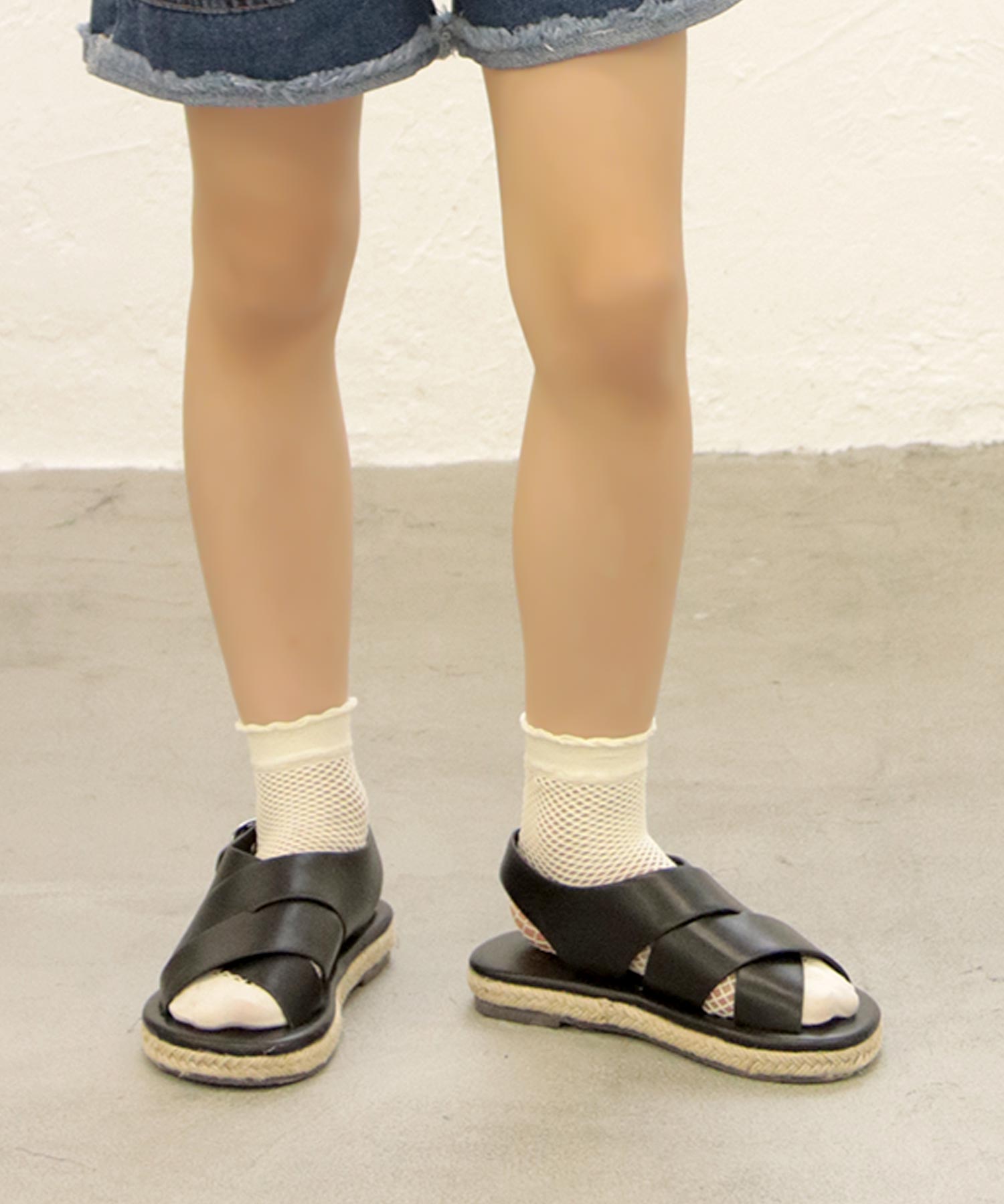 ソロット SOROTTO 【ママとお揃い】ジュートソールのフラットサンダル (KIDS) （ブラック） ブラック
