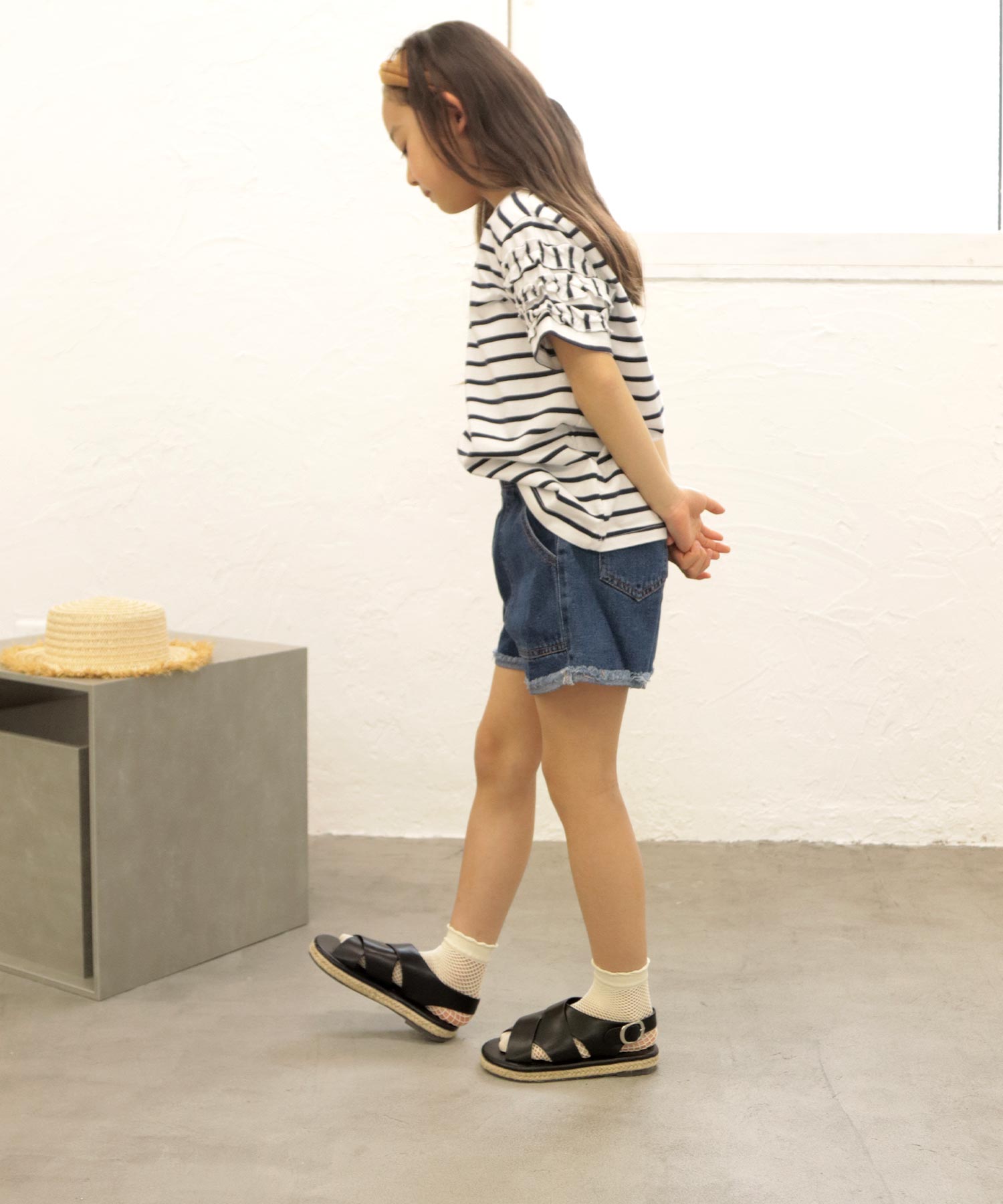ソロット SOROTTO 【ママとお揃い】ジュートソールのフラットサンダル (KIDS) （ブラック） ブラック