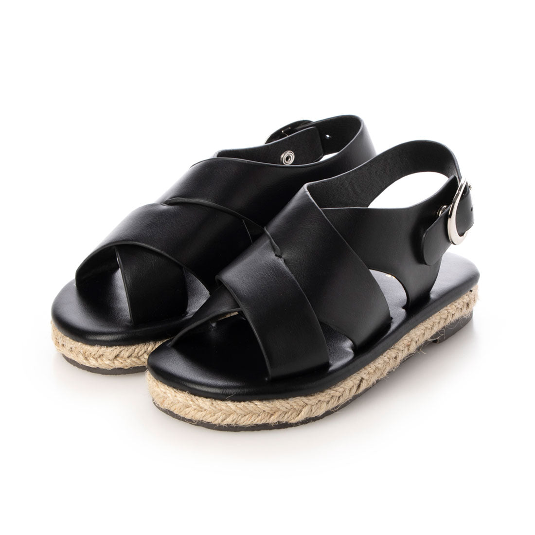 ソロット SOROTTO 【ママとお揃い】ジュートソールのフラットサンダル (KIDS) （ブラック） ブラック