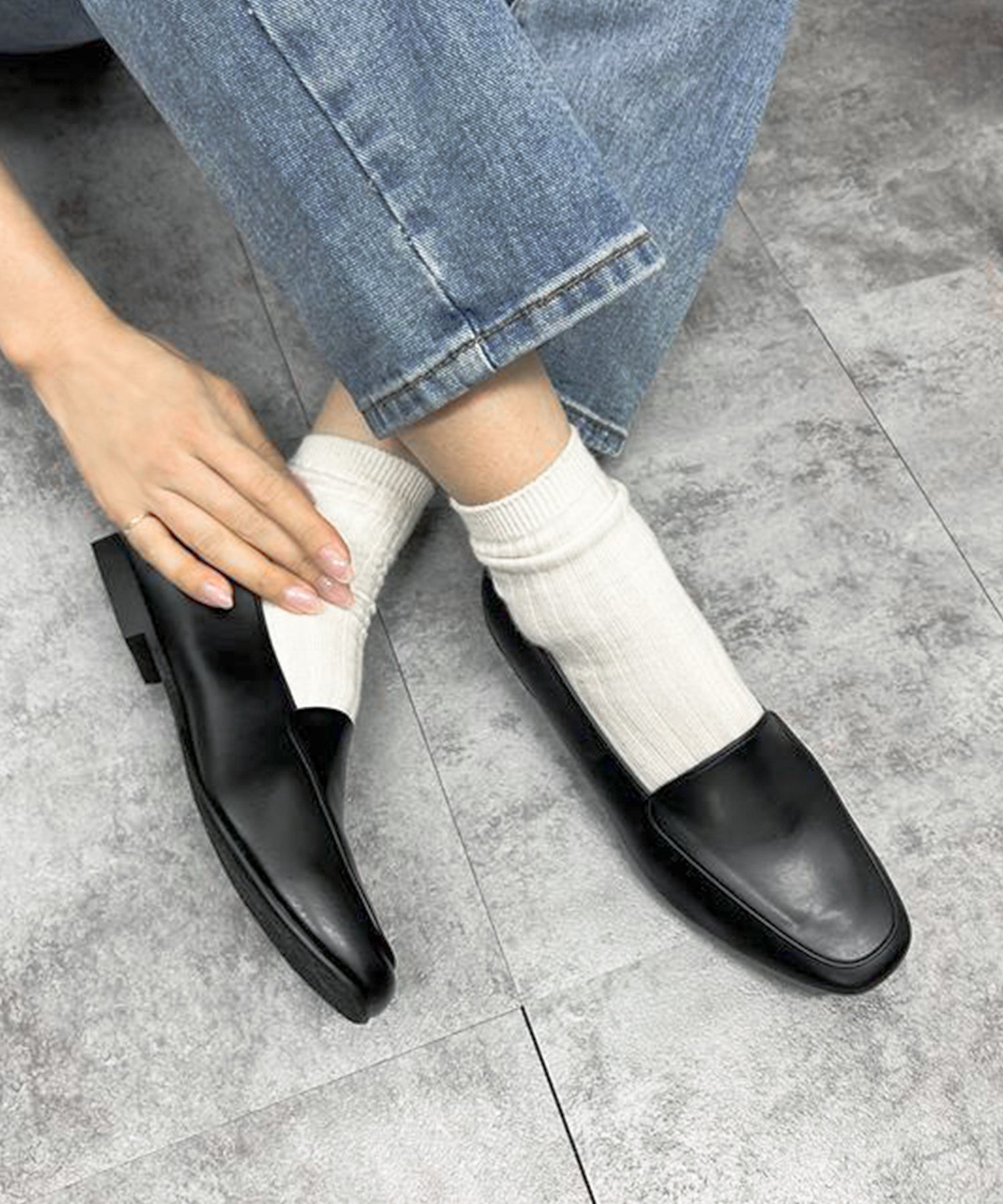 ソロット SOROTTO 日本製ミニマルローファーパンプス MADE IN JAPAN （ブラック） ブラック