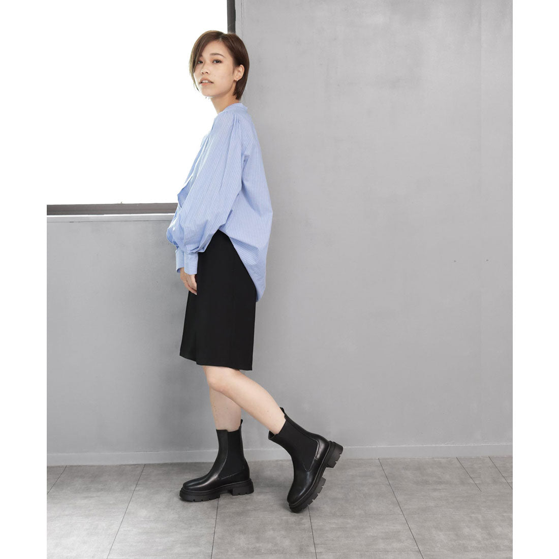 ソロット SOROTTO トラックソールのミドルサイドゴアブーツ
