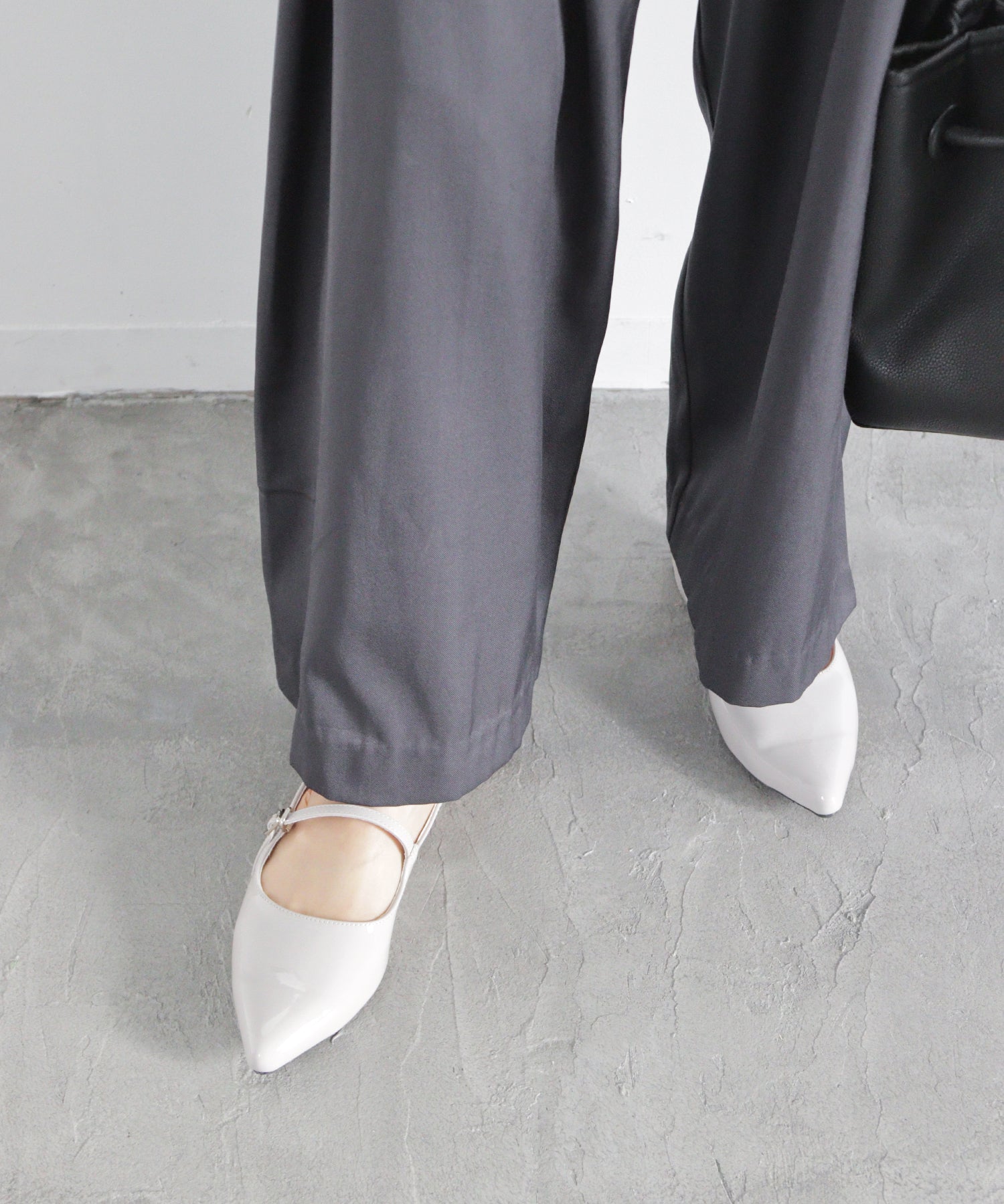 ソロット SOROTTO バックストラップメリージェーンパンプス/ポインテッドトゥ (LADYS) （グレー） グレー