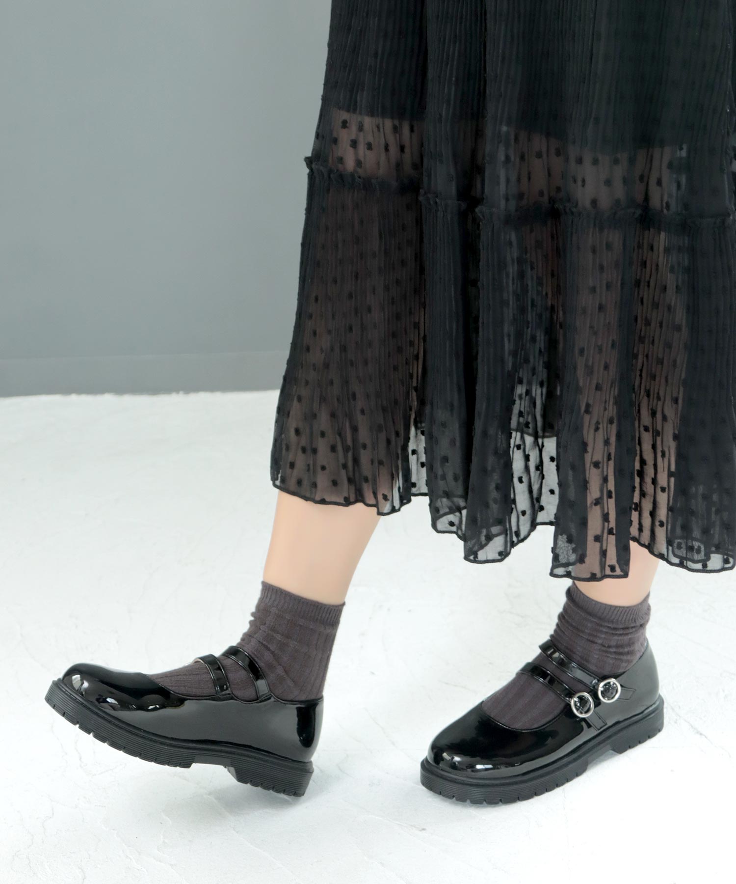 ソロット SOROTTO ダブルストラップ 厚底フォーマルパンプス  ◆メリージェーンシューズ