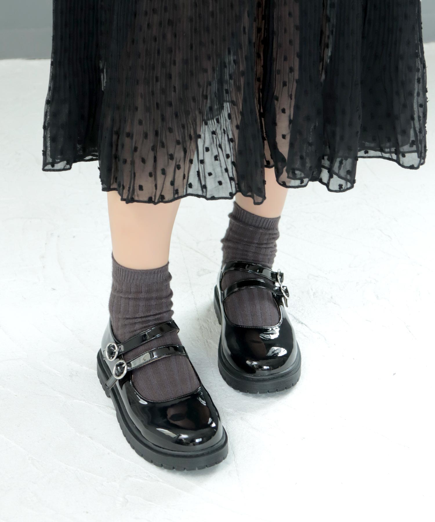ソロット SOROTTO ダブルストラップ 厚底フォーマルパンプス  ◆メリージェーンシューズ