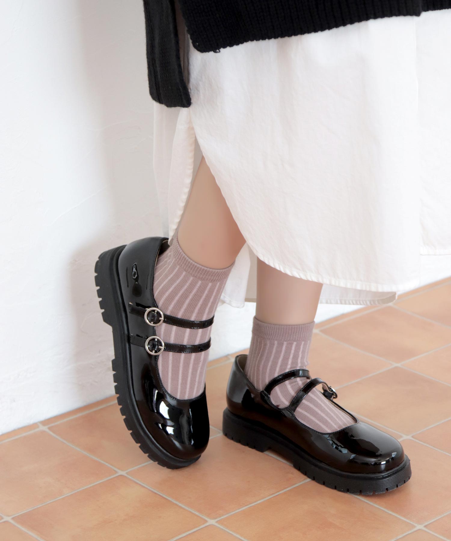 ソロット SOROTTO ダブルストラップ 厚底フォーマルパンプス  ◆メリージェーンシューズ