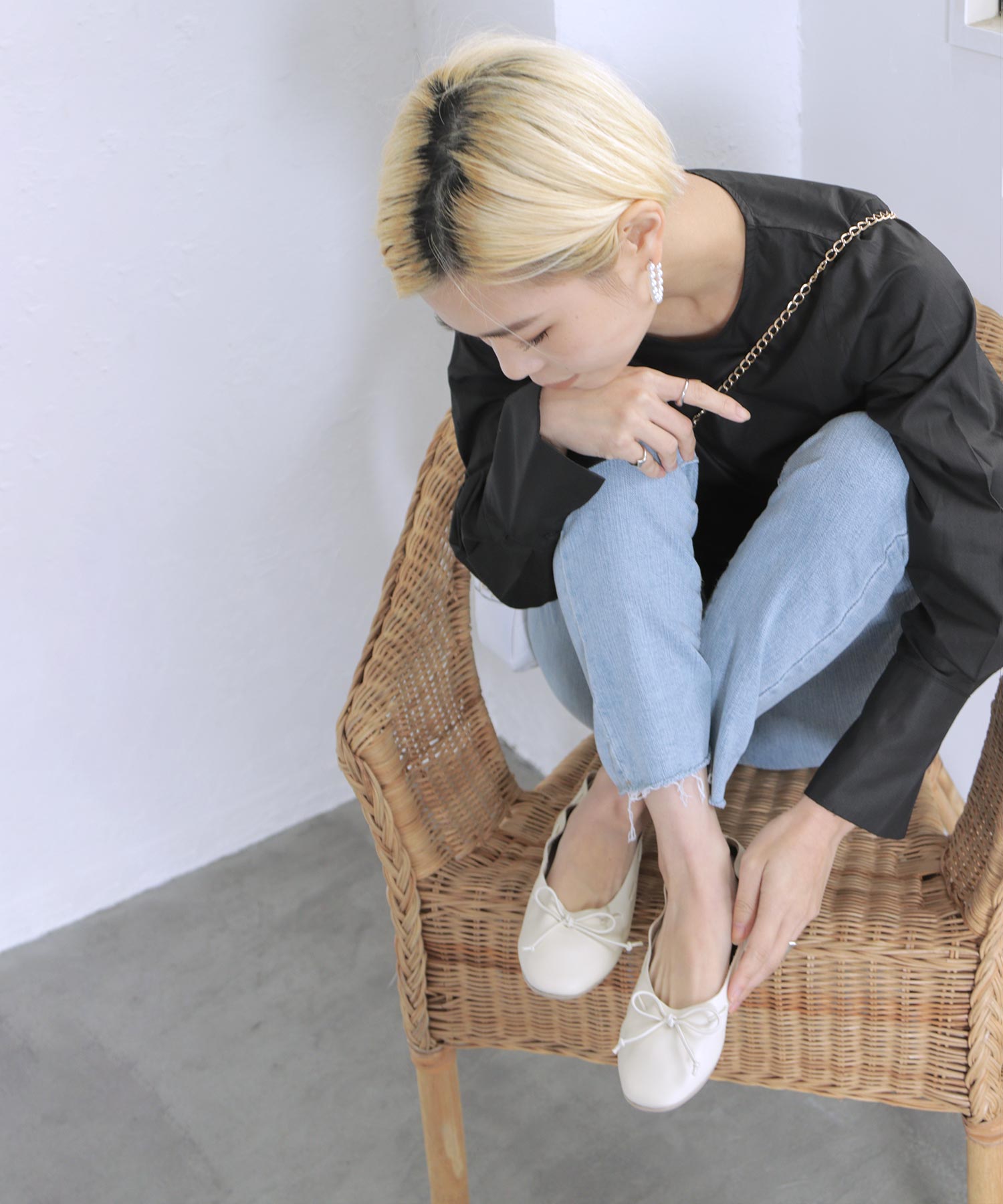 Sorotto Sorotto [從兒童到成人]輕巧的Petanko鞋，帶有Kushukushu Design