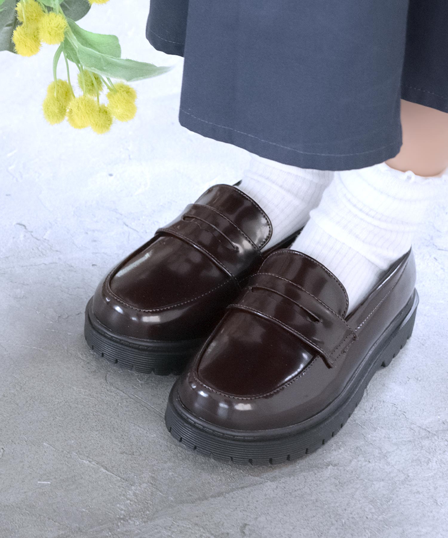 ソロット SOROTTO 厚底 硬幣樂福鞋◆