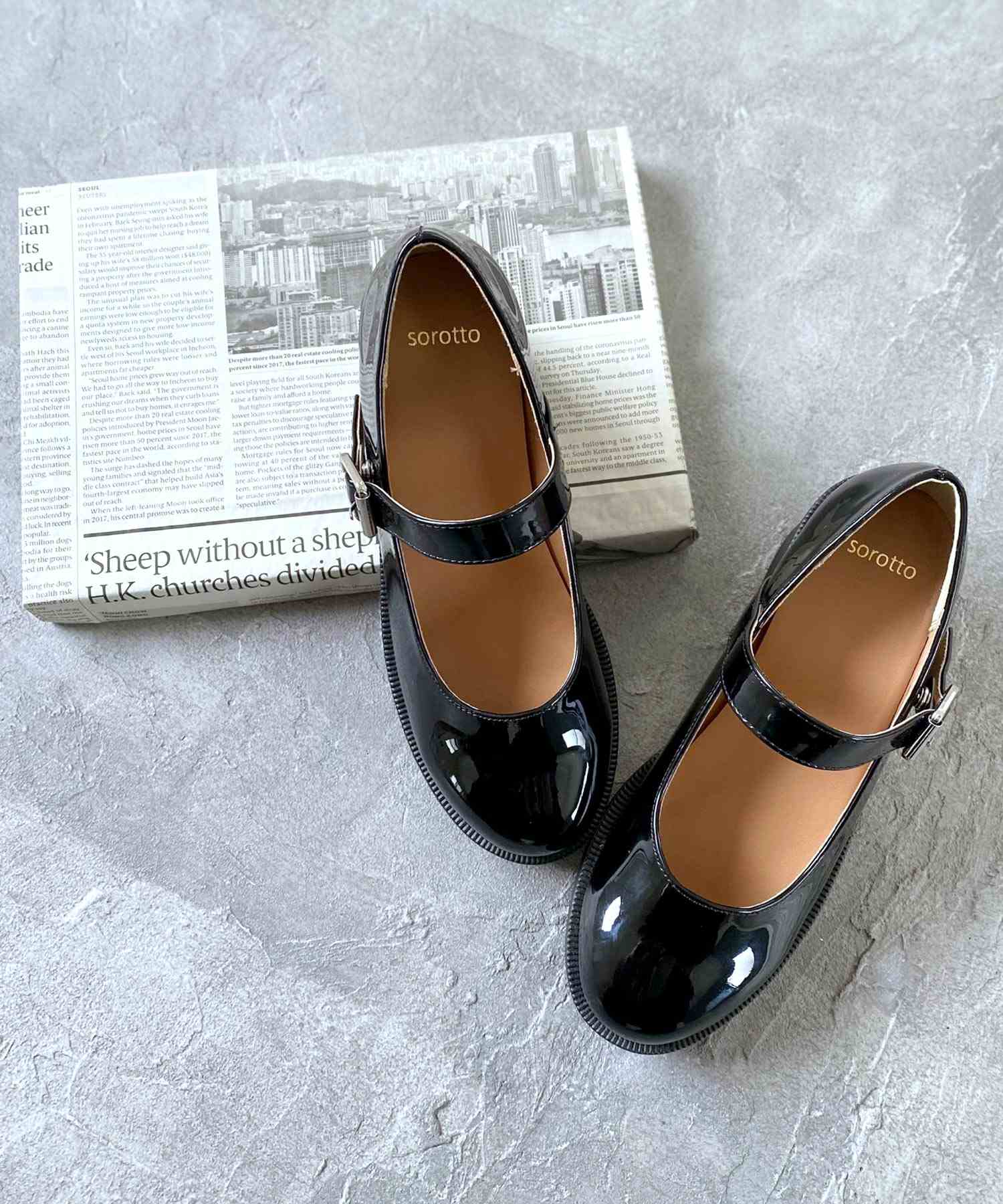 ソロット SOROTTO 『軽量』メリージェーン ヒールパンプス