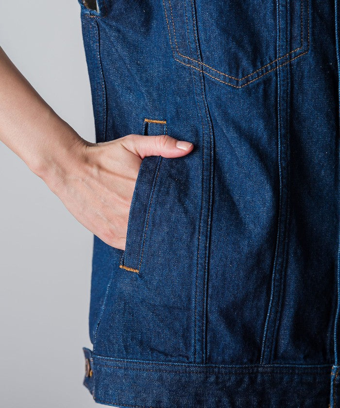 Socolla 【socolla】 Denim Over Vest