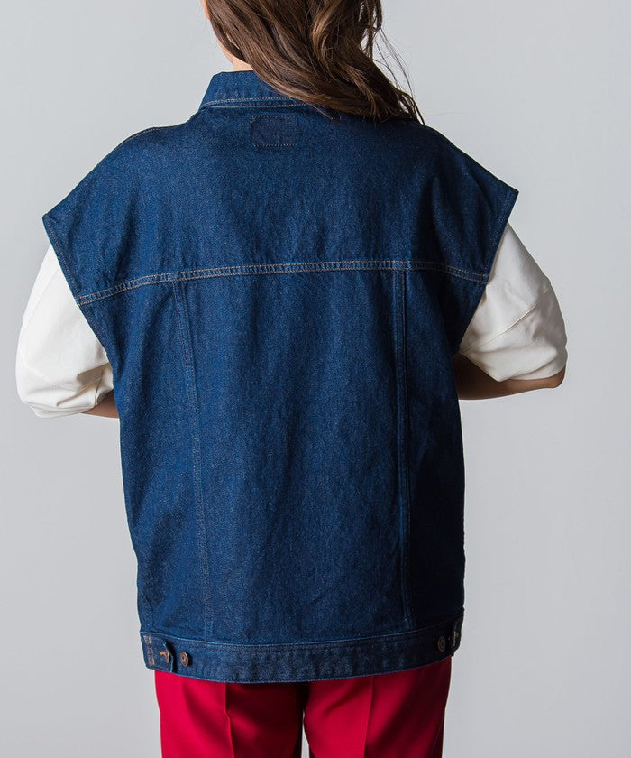 Socolla 【socolla】 Denim Over Vest