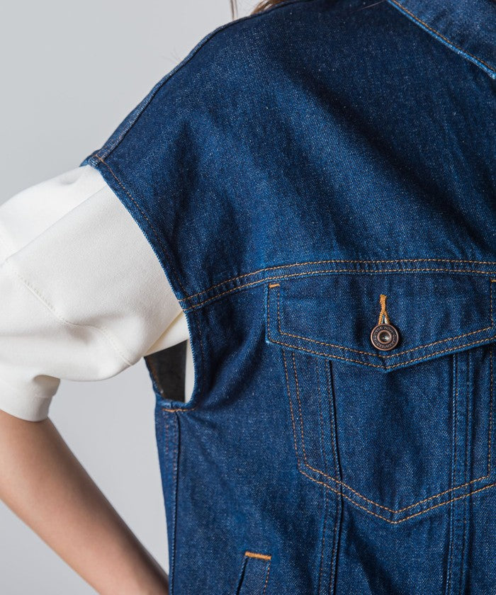 Socolla 【socolla】 Denim Over Vest