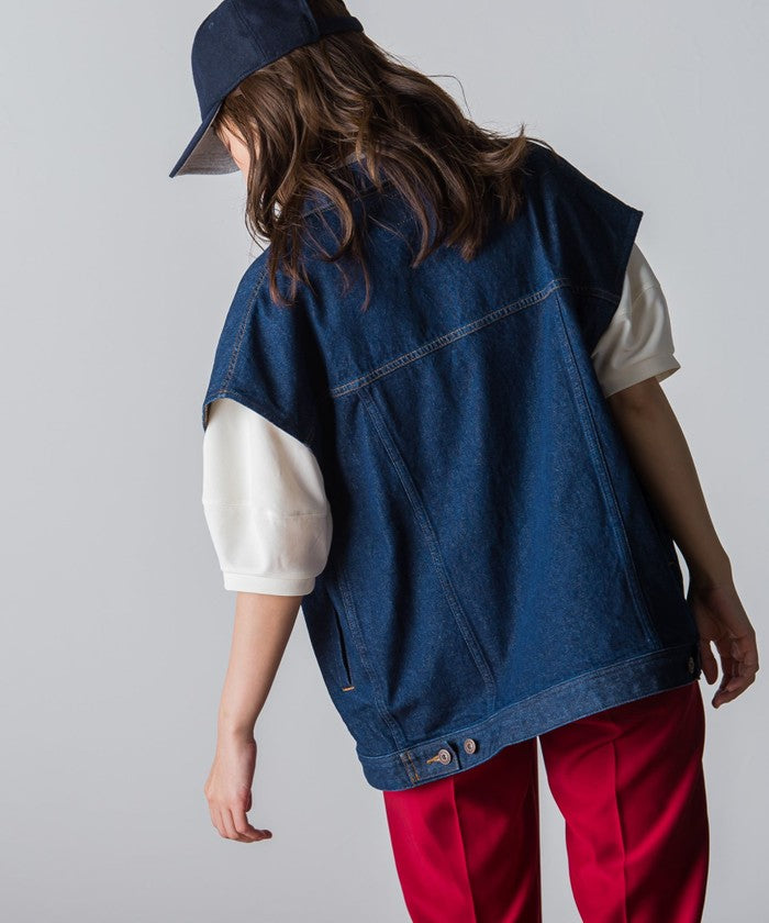 Socolla 【socolla】 Denim Over Vest