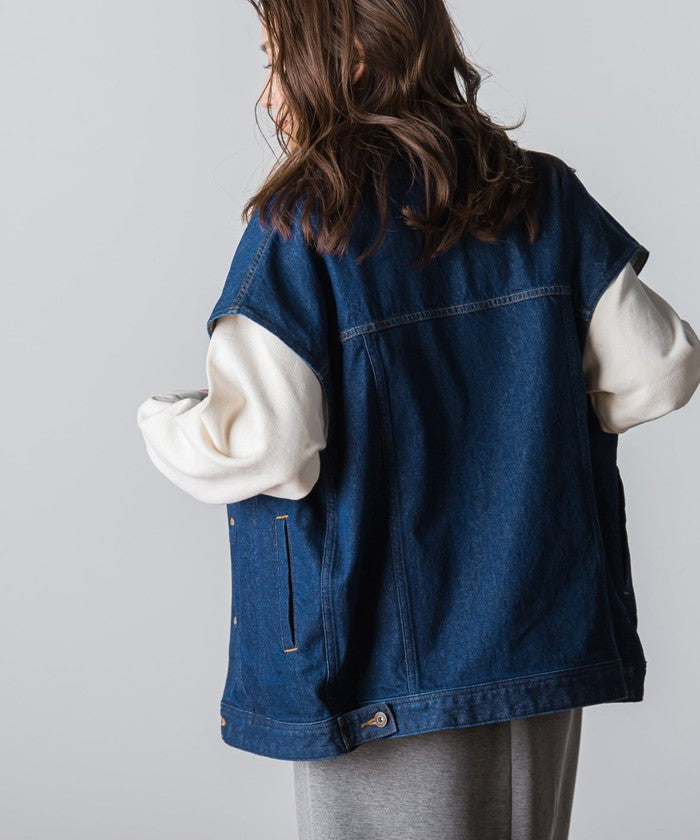 Socolla 【socolla】 Denim Over Vest