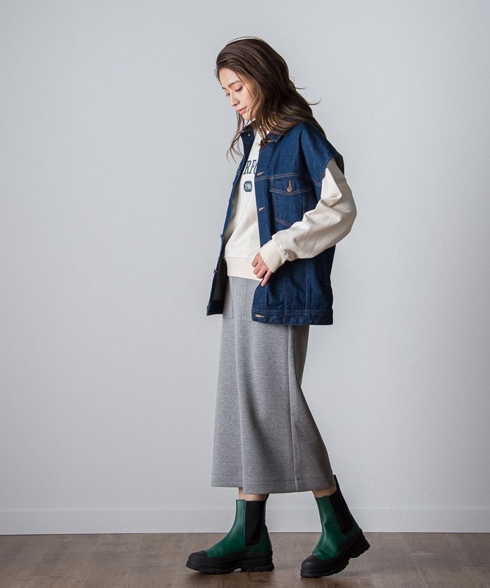Socolla 【socolla】 Denim Over Vest