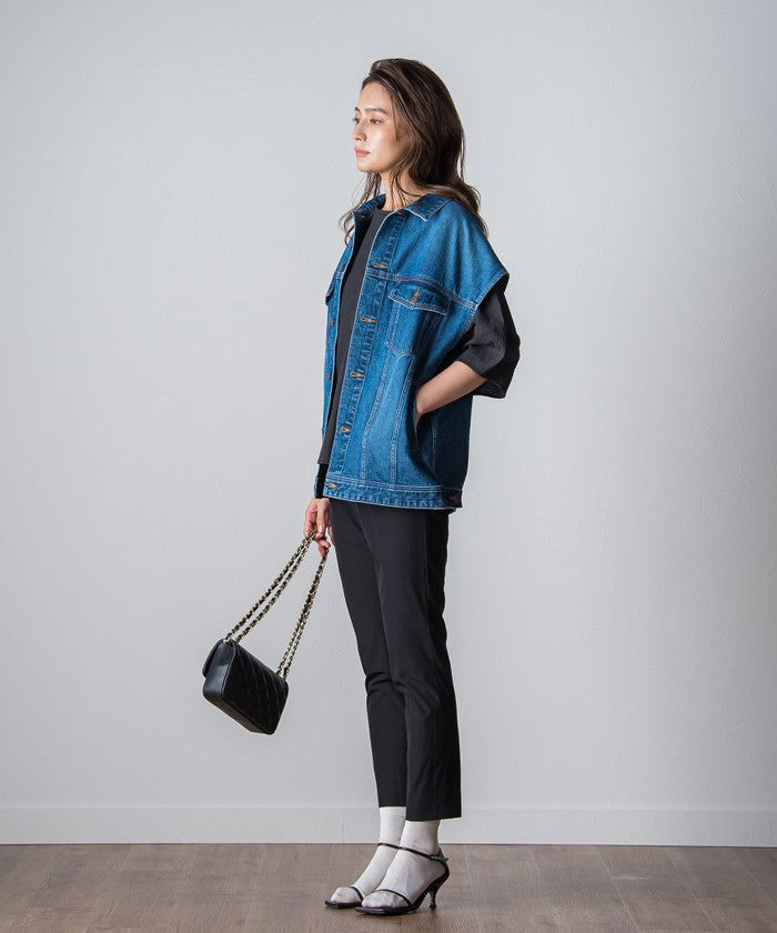 Socolla 【socolla】 Denim Over Vest