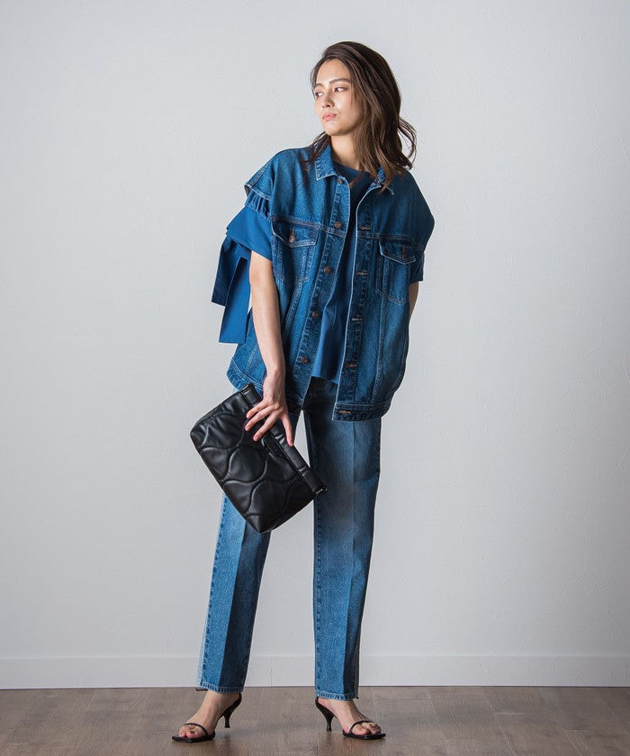 Socolla 【socolla】 Denim Over Vest