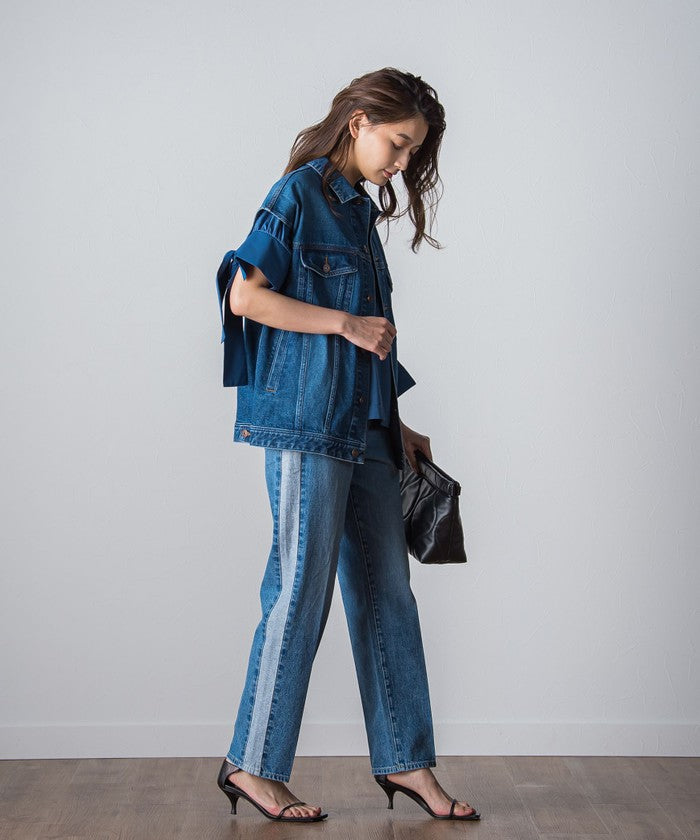 Socolla 【socolla】 Denim Over Vest