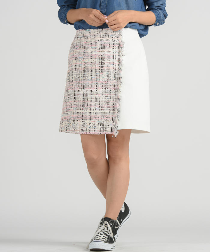 Socolla 【socolla】DENIMSIDEBUTTONCOMBIRAPMINI