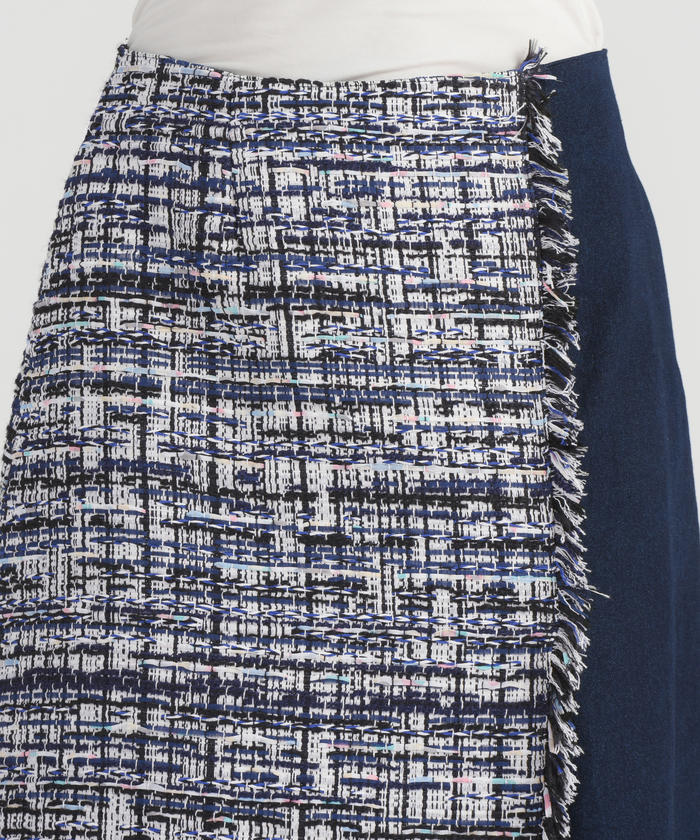 Socolla 【socolla】DENIMSIDEBUTTONCOMBIRAPMINI