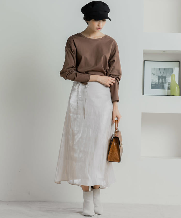 Socolla 【socolla】 NET Betchu Shiny Satin Skirt