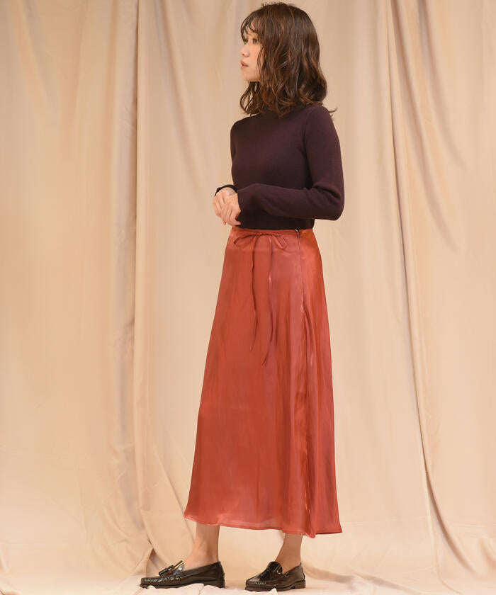 Socolla 【socolla】 NET Betchu Shiny Satin Skirt