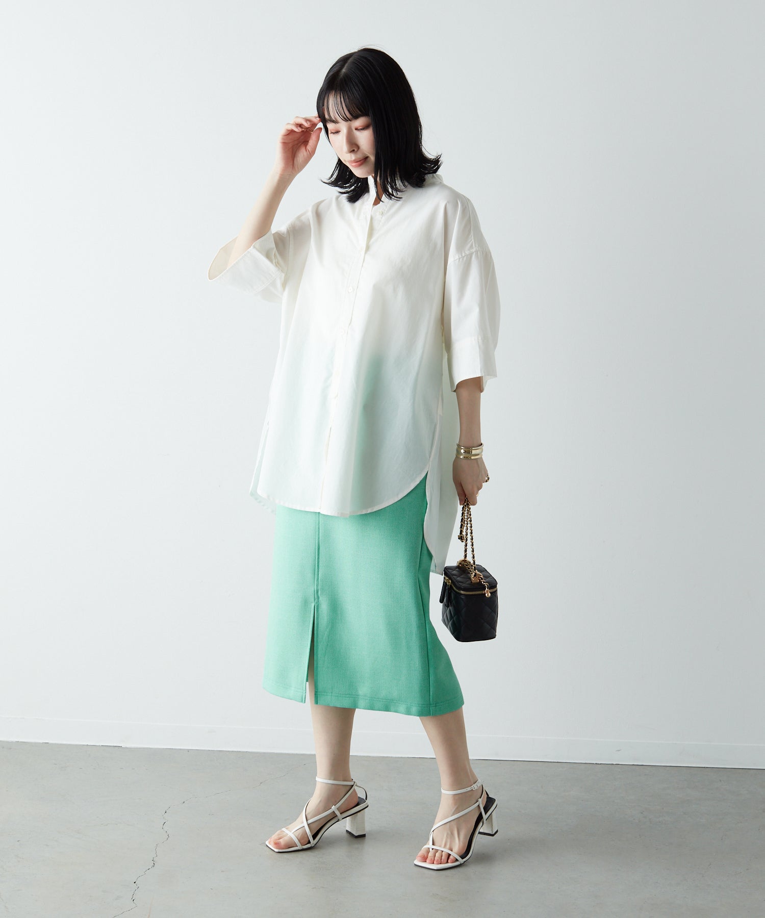 ソコラ socolla 普莉蒂奧克斯緞帶緊身裙