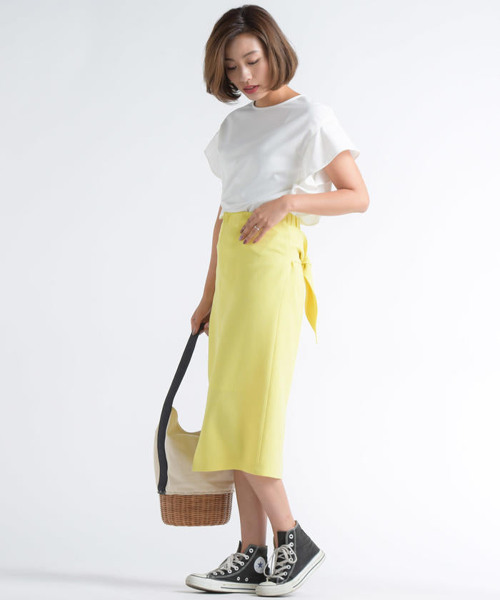 ソコラ socolla 普莉蒂奧克斯緞帶緊身裙