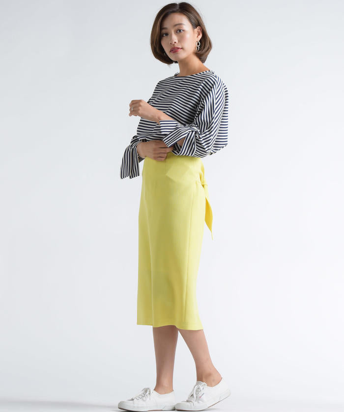ソコラ socolla 普莉蒂奧克斯緞帶緊身裙