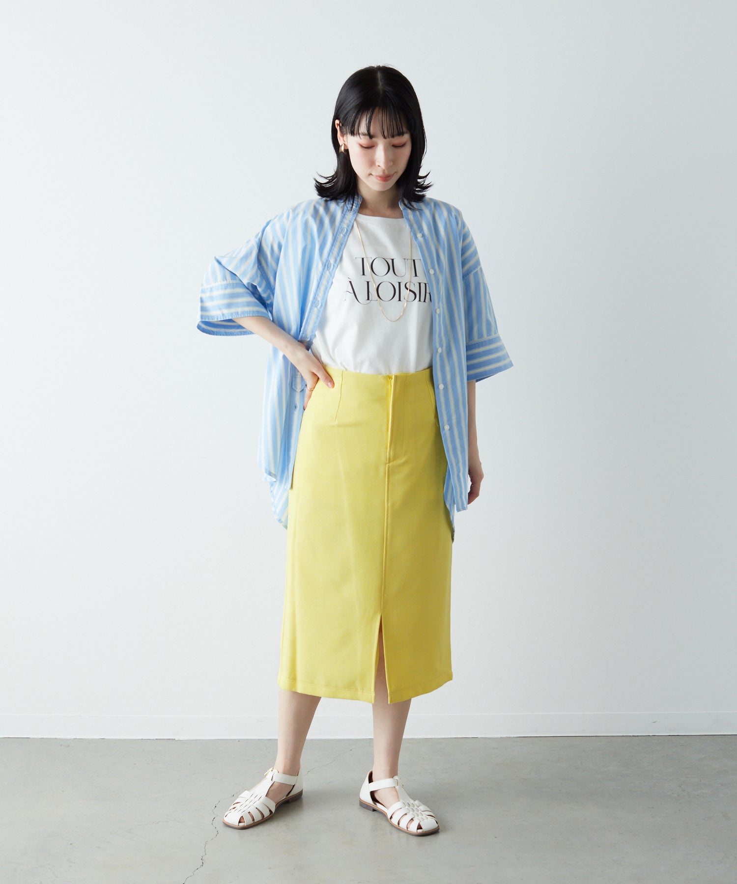 ソコラ socolla 普莉蒂奧克斯緞帶緊身裙