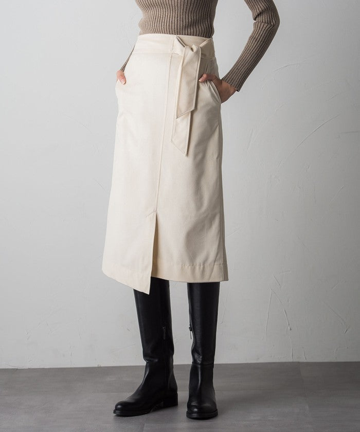 Socolla 【socolla】 Wrap Corduroy Skirt