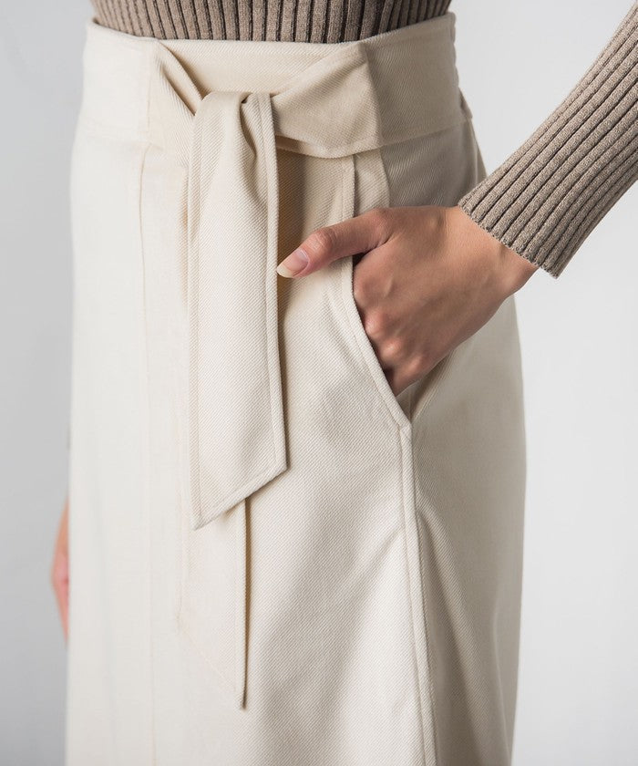 Socolla 【socolla】 Wrap Corduroy Skirt