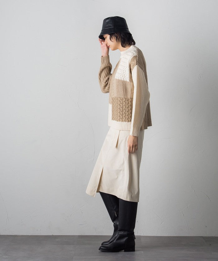 Socolla 【socolla】 Wrap Corduroy Skirt