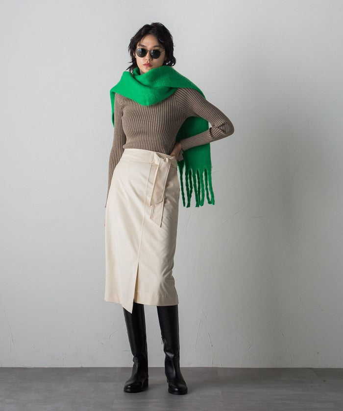 Socolla 【socolla】 Wrap Corduroy Skirt