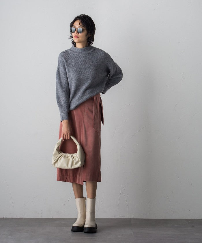 Socolla 【socolla】 Wrap Corduroy Skirt