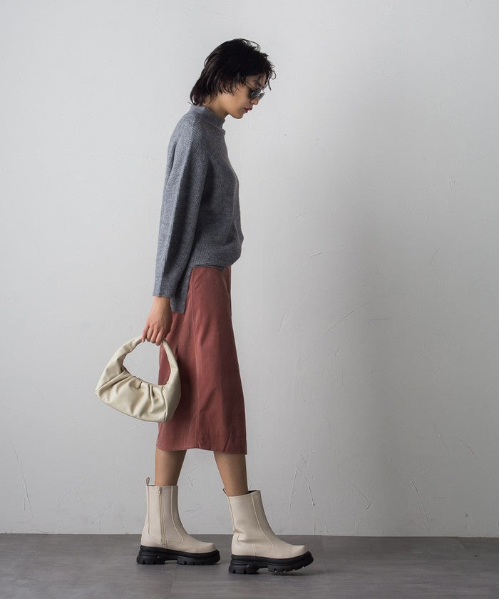 Socolla 【socolla】 Wrap Corduroy Skirt