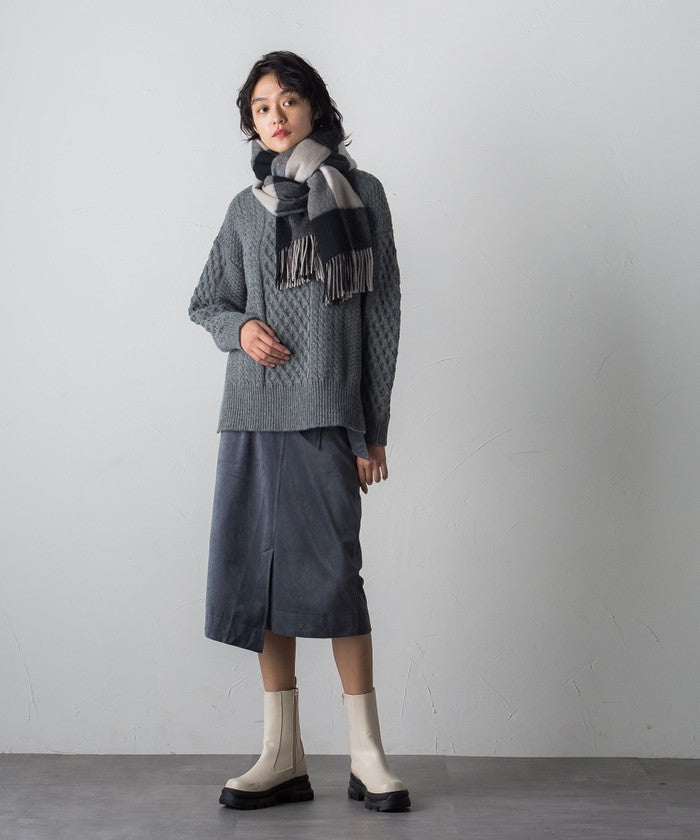 Socolla 【socolla】 Wrap Corduroy Skirt