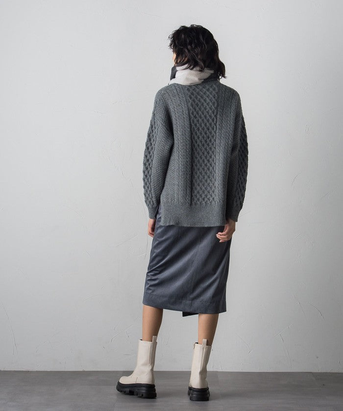 Socolla 【socolla】 Wrap Corduroy Skirt