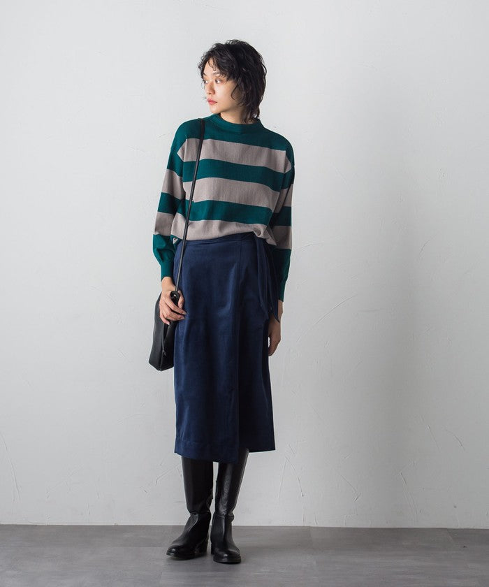 Socolla 【socolla】 Wrap Corduroy Skirt