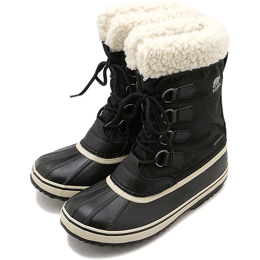 ソレル SOREL W WINTER CARNIVAL BOOT WP Black/Stone [NL5175-011],Black/Stone