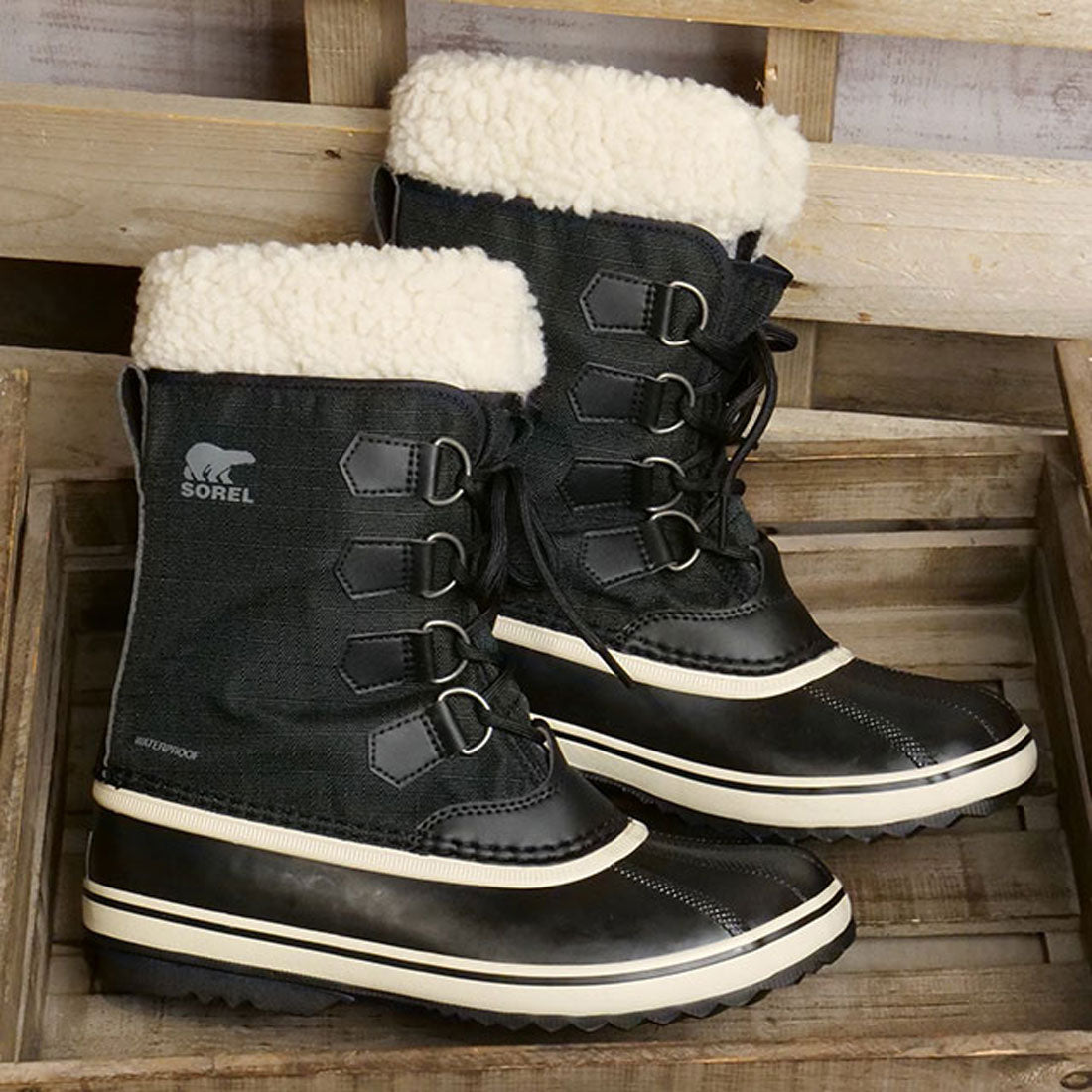 ソレル SOREL W WINTER CARNIVAL BOOT WP Black/Stone [NL5175-011]