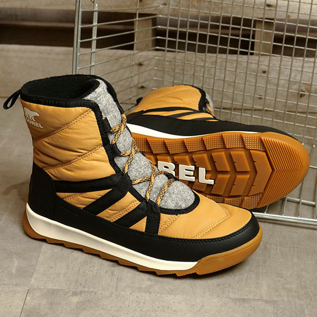 ソレル SOREL W WHITNEY II PLUS LACE WP Tawny-Buff/Black [NL5162-253]